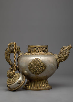 White Metal Tea Pot | Elevate Your Tea Time Experience