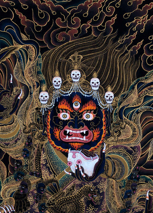 Bernagchen Mahakala Thangka | Traditionally Hand Painted Art