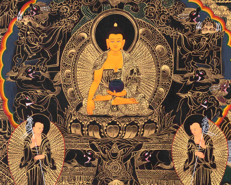 Buddha's Life Story | Traditional Tibetan Thangka | Wall Decors
