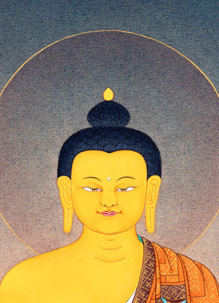 Shakyamuni Buddha  Traditional Thangka | Tibetan Buddhist Art