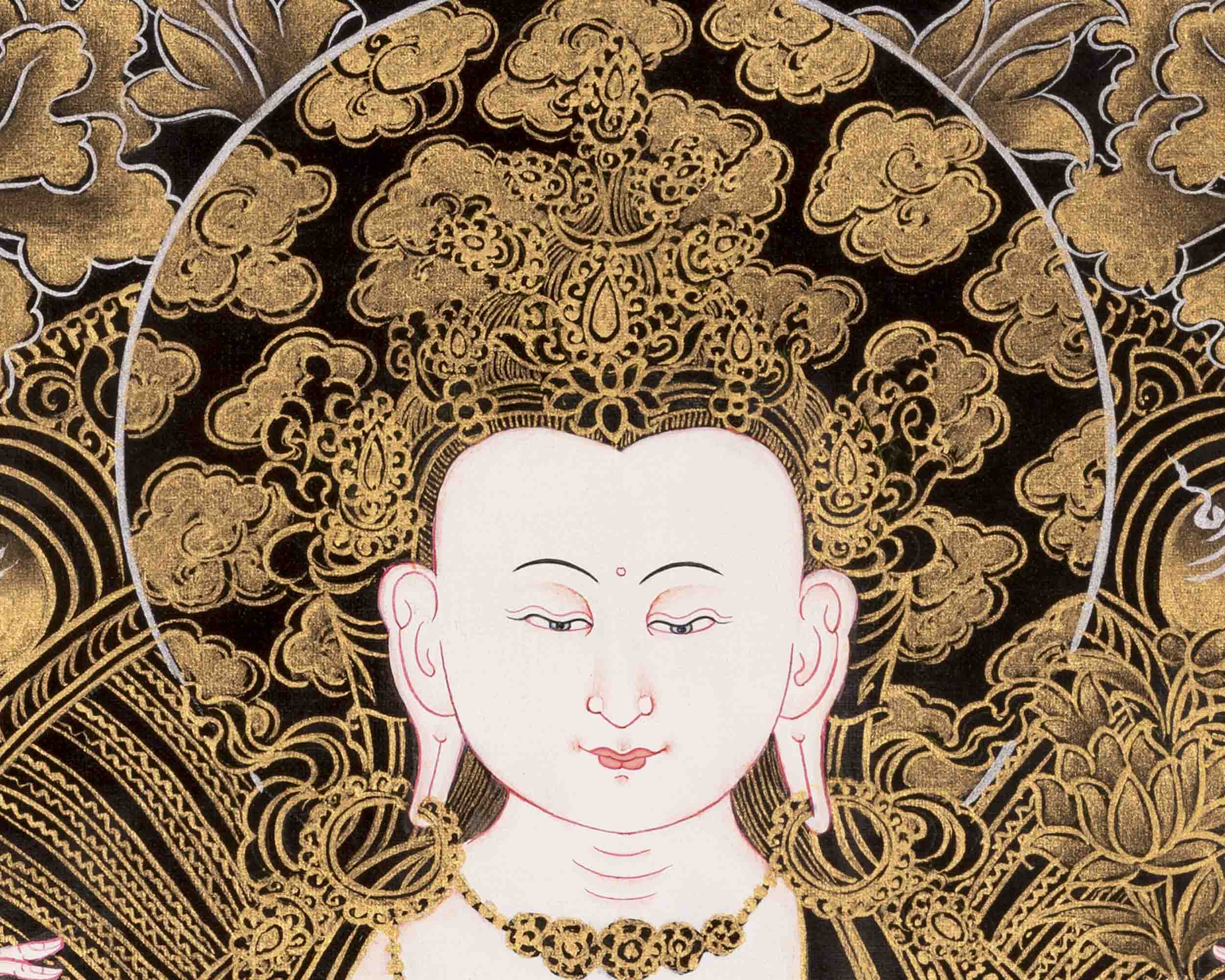 Bodhisattva Chengrezig Thangka | Original Handpainted Art | Traditional Painting