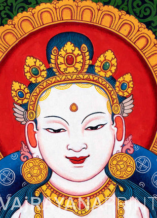 Newari Pauba Art Print For The Practice Of Vajrasattva Mantra | Om Vajrasattva Hum Mantra Practice Art Print