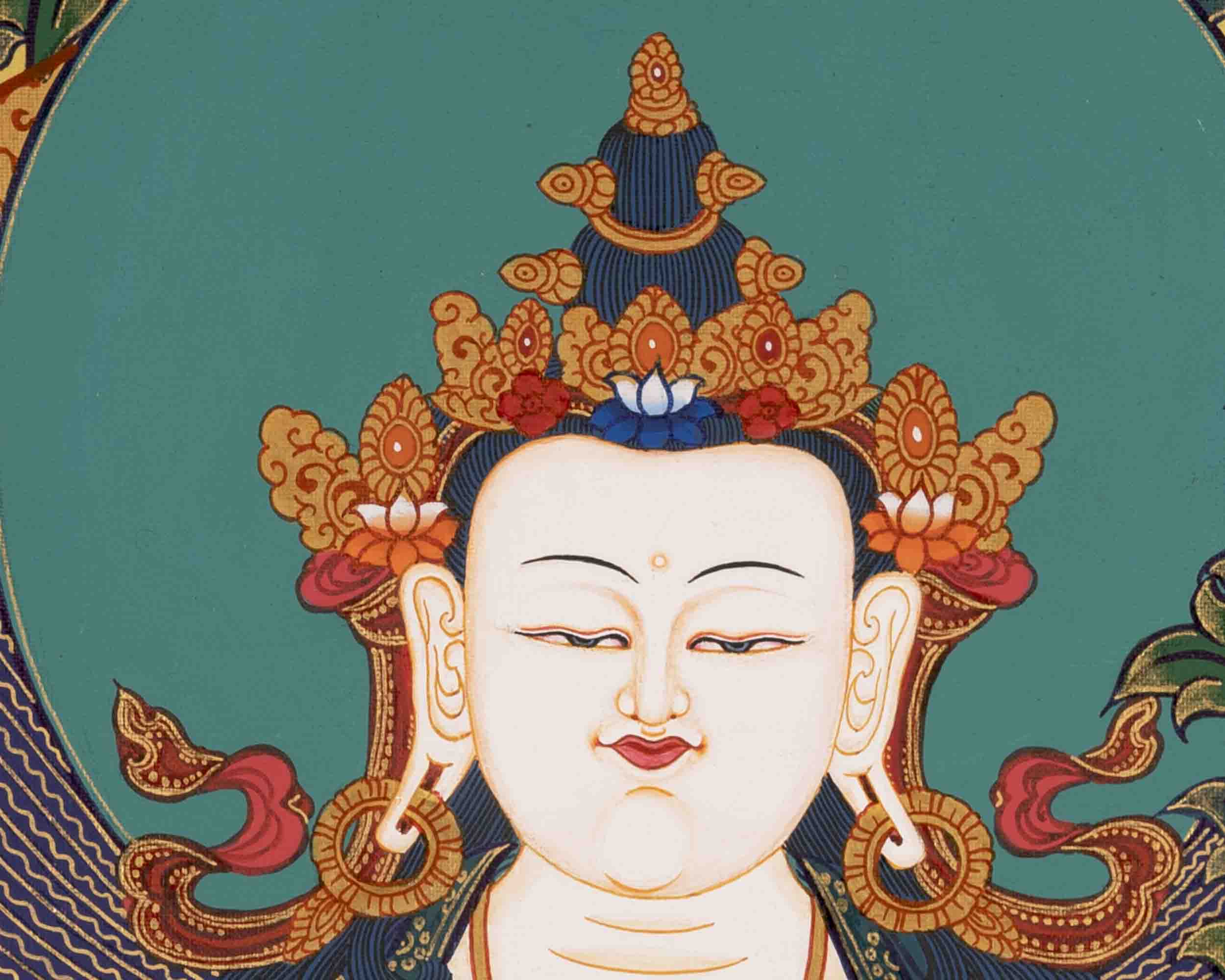 Bodhisattva Avalokiteshvara Chenresig | Tibetan Thangka | Wall Decors