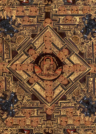 Vintage Shakyamuni Buddha Mandala  | Wall Decoration Painting