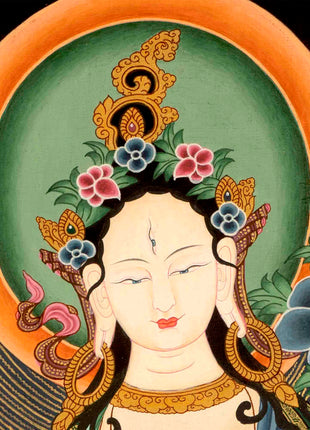White Rara Painting Thangka | Tibetan Bodhisattva Art