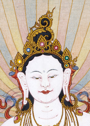 Yeshe Tsogyal | Wisdom Dakini | Handpainted Tibetan Thangka