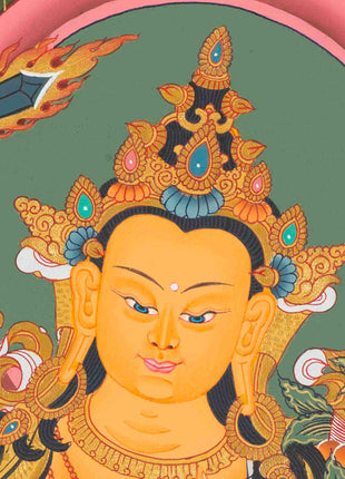 Manjushree Thangka Painting | Bodhisattva Of Wisdom | Religious Decors