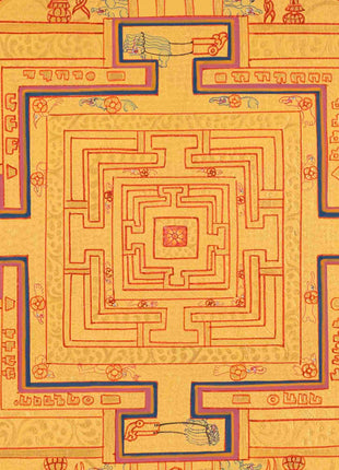 Religious Mandala Thangka | Tibetan Artwork | Traditional Wall Decors