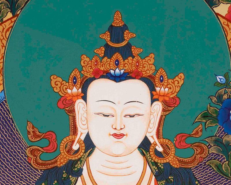 Four-Armed Avalokiteshvara Chenresig | Traditional Thangka | Wall Decors