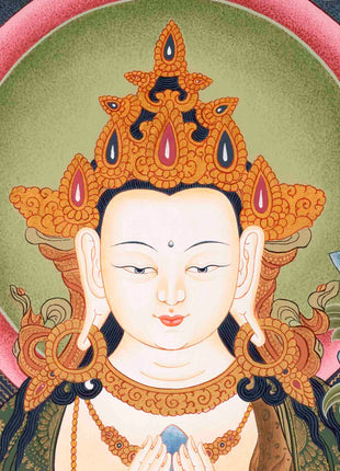 Avalokiteshvara Chengrezig | Wall Hanging Yoga Canvas Thangka