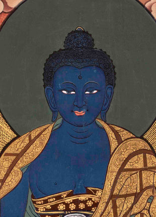 Bhaisajyaguru Thangka | Medicine Buddha | Religious Buddhist Painting