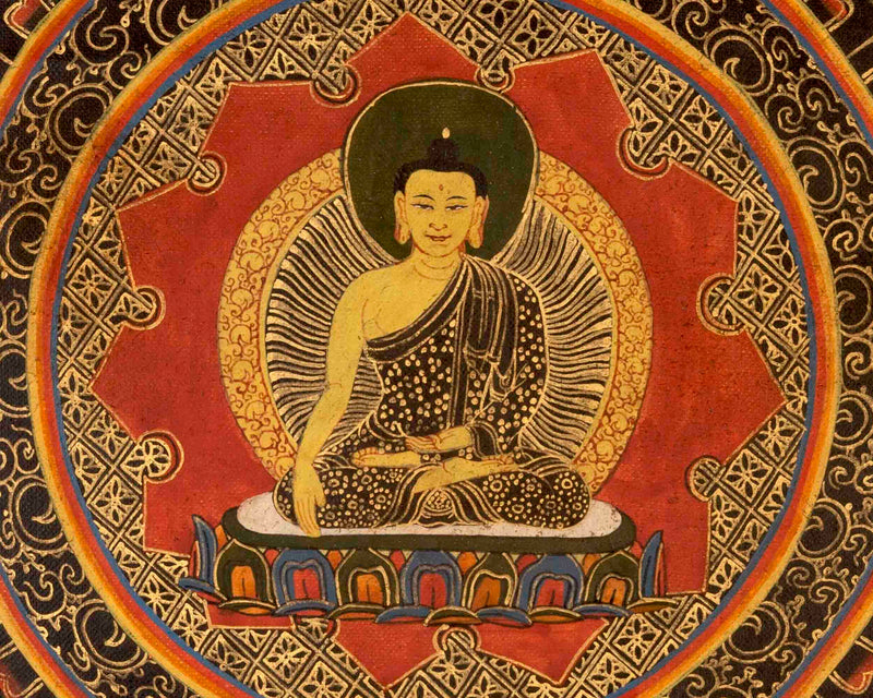 Buddha Shakyamuni Mandala | Traditional Tibetan Thangka | Wall Decors