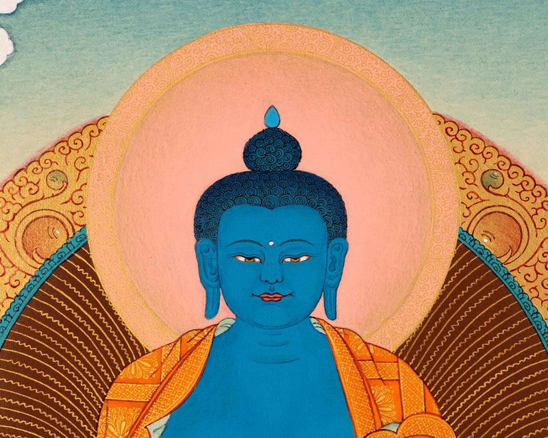 Healing Buddha Thangka | Traditionally Painted Medicine Buddha Art