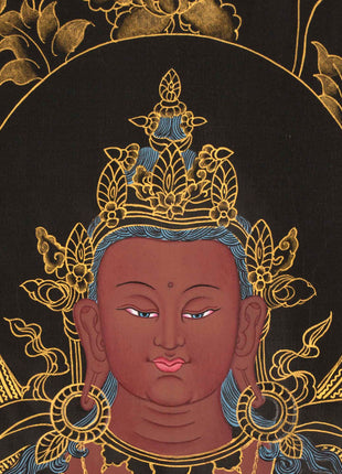 Amitayus Buddha Thangka | Religious Handpainted Art | Gift for Buddhist
