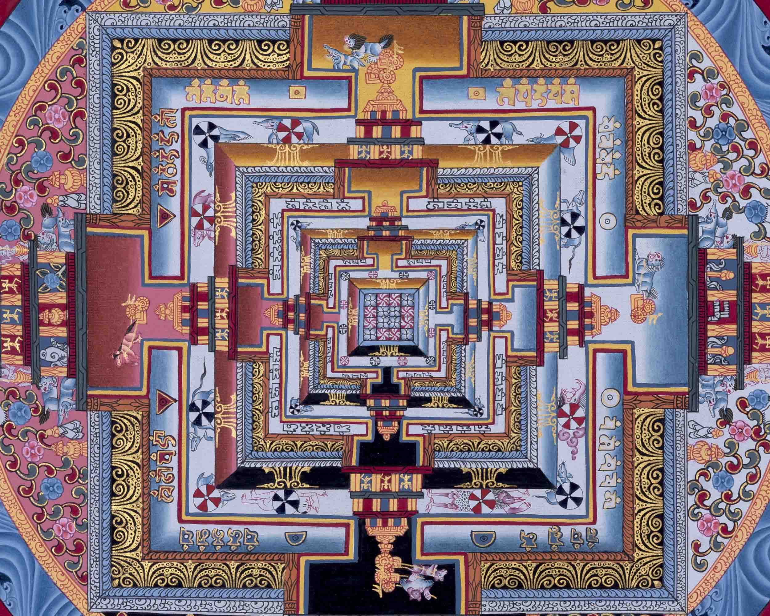 Kalachakra Mandala Thangka | Mindfulness Meditation Object | Wall Decors