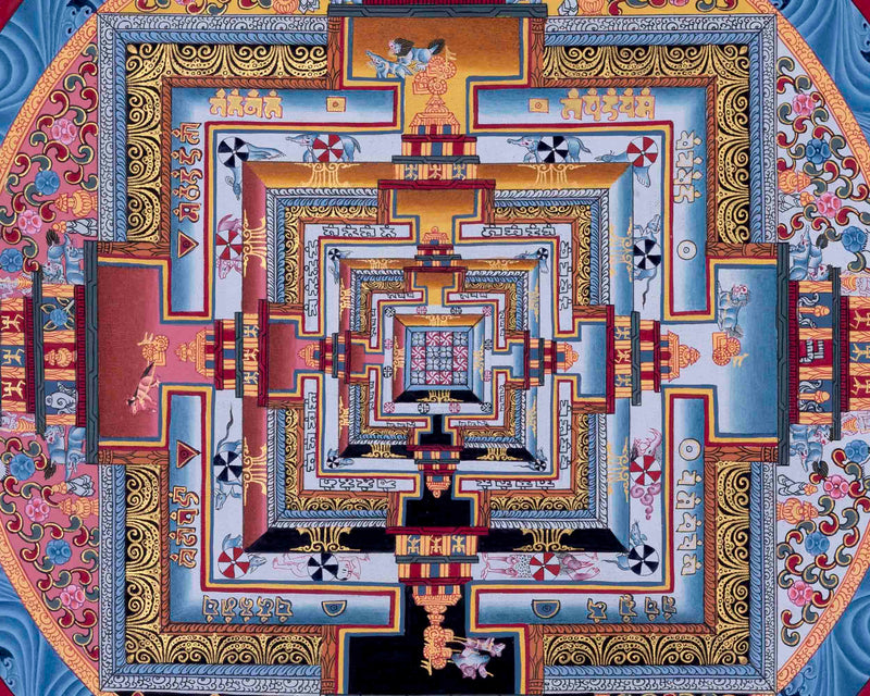 Kalachakra Mandala Thangka | Mindfulness Meditation Object | Wall Decors