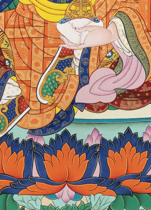 Guru Rinpoche Thangka Print | Lotus Born Master | Crafts Gifts Nepal