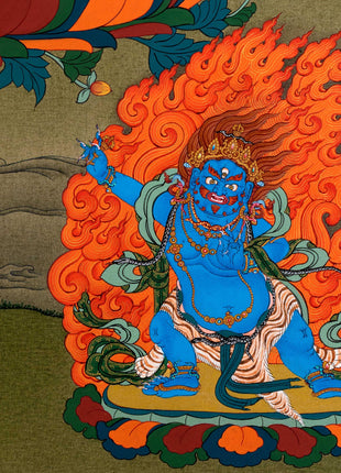 Chenrezig With Manjushri And Vajrapani | Bodhisattva Thangka