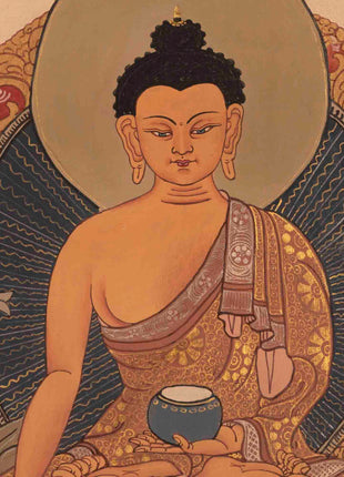 Shakyamuni Buddha Thangka | Religious Artwork | Wall Decors