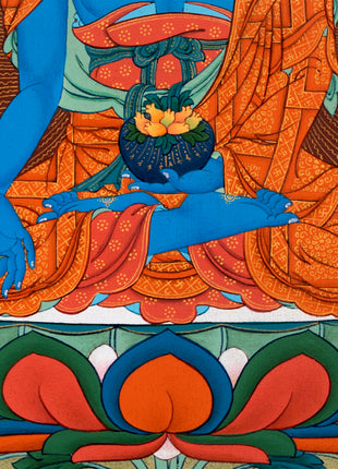 Medicine Buddha Thangka | Traditional 24K Gold Thangka Painting