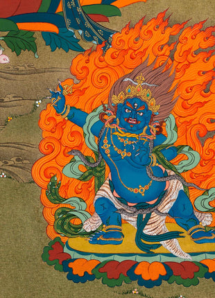 Manjushree Thangka | Manjushri With Others | Tibetan Thangka Painting