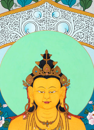 Maitreya Buddha Thangka | Tibetan Bodhisattva Art