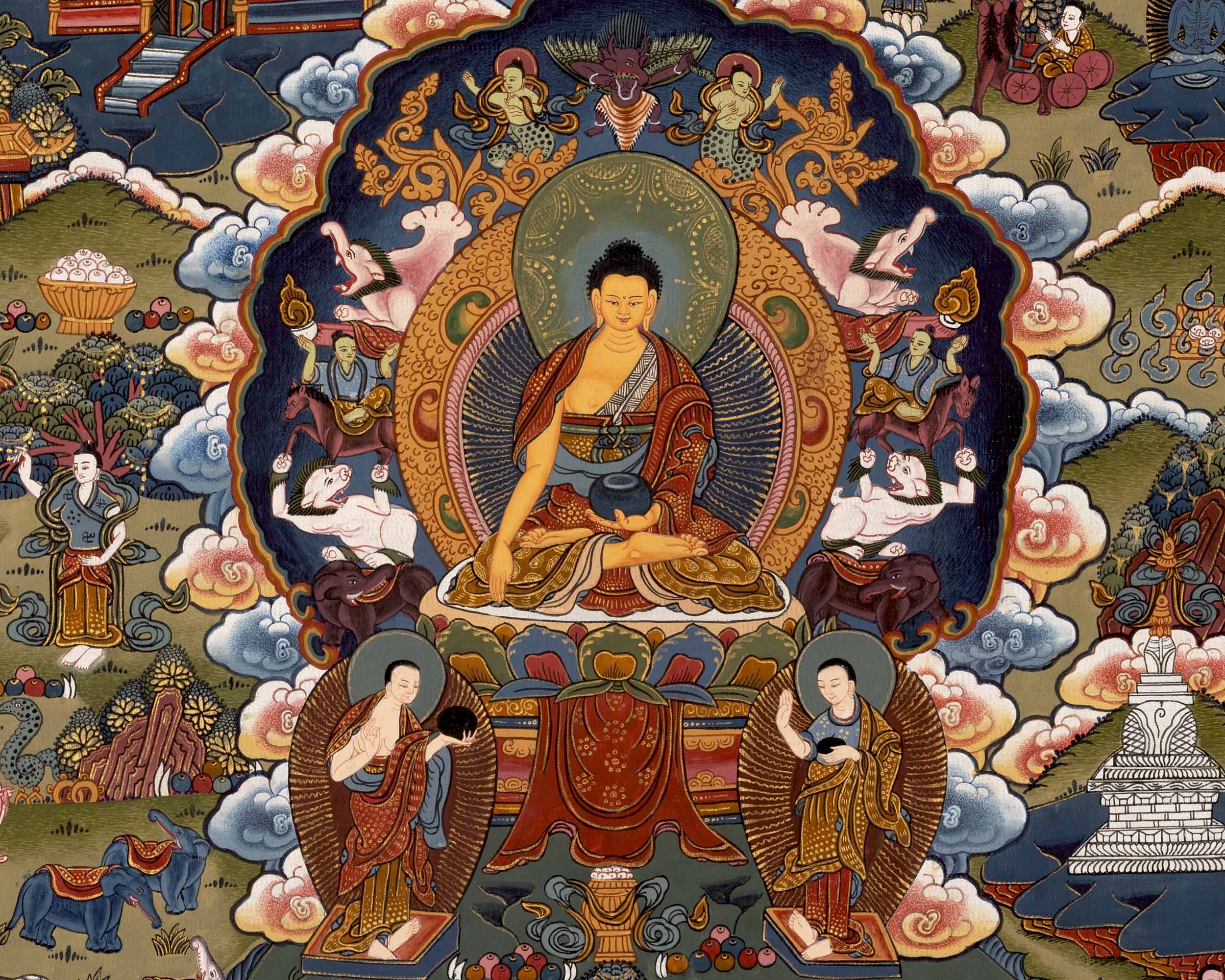 Buddha Life Story Thangka | Wall Decors