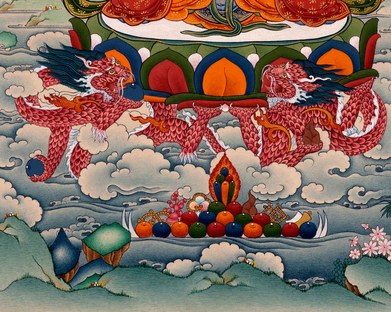 Cundi Buddha Thangka | Traditional Hand Painted Artwork