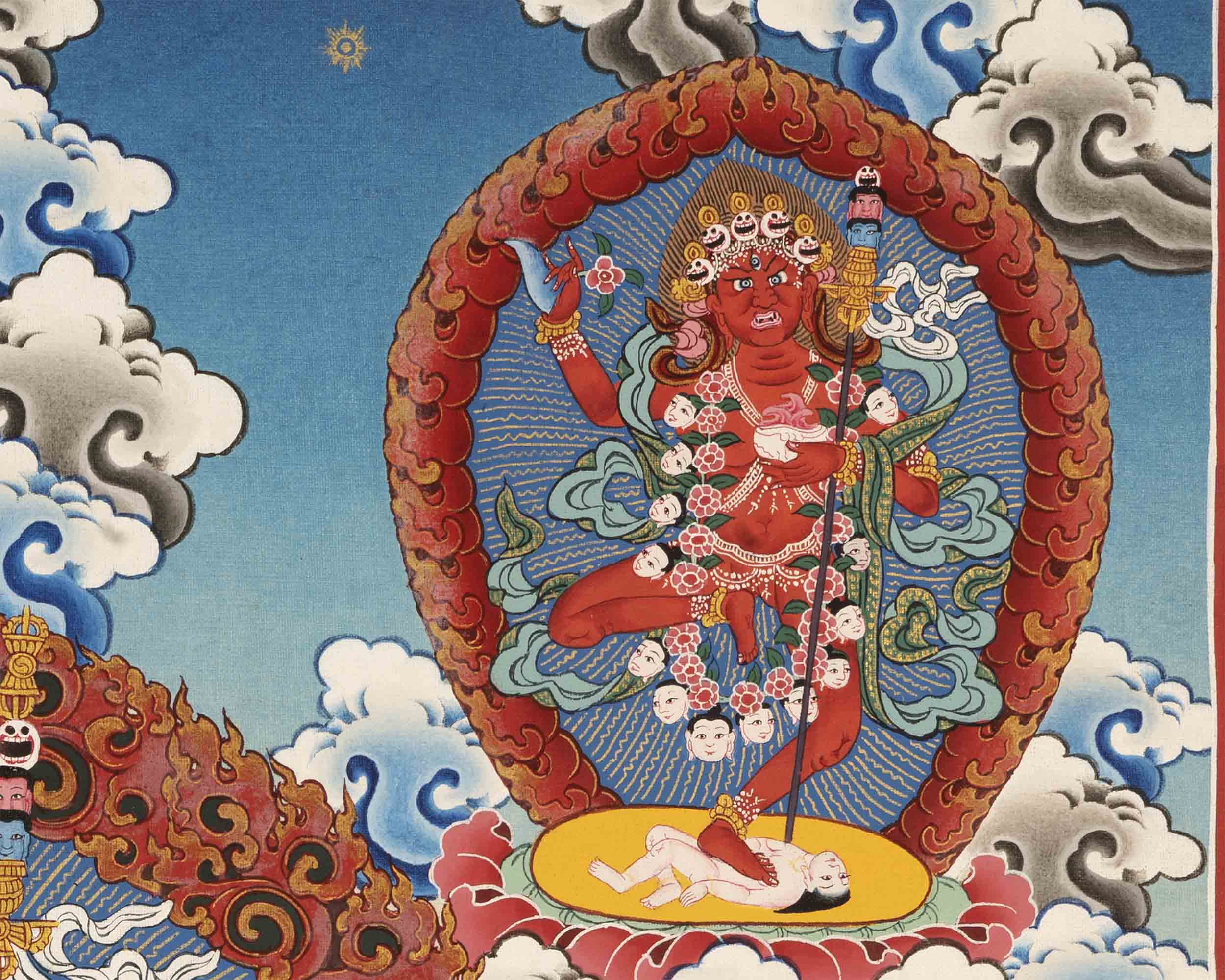 Vajravarahi Thangka | Traditional Buddhist Painting | Wall Hanging Decors