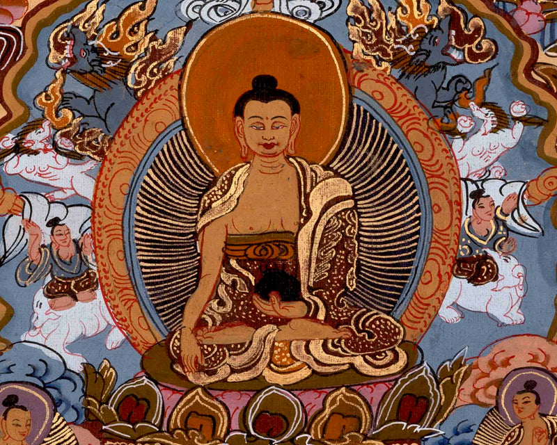 Buddha Life Story Thangka | Religious Buddhist Thangka