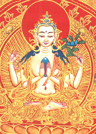 Chenresig Mandala | Traditional Tibetan Thangka | Wall Decors