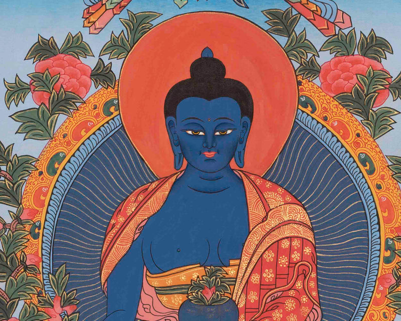 Bhaisajyaguru Thangka | Medicine Buddha | Religious Wall Decors