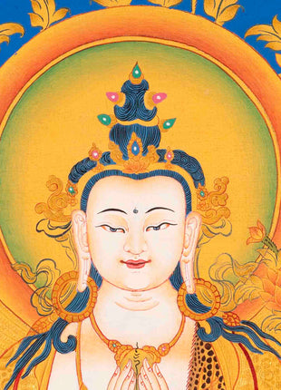 Avalokitesvara Chengrezig Thangka | Bodhisattva of Compassion