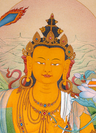 Manjushri Thangka | Traditional Tibetan Art