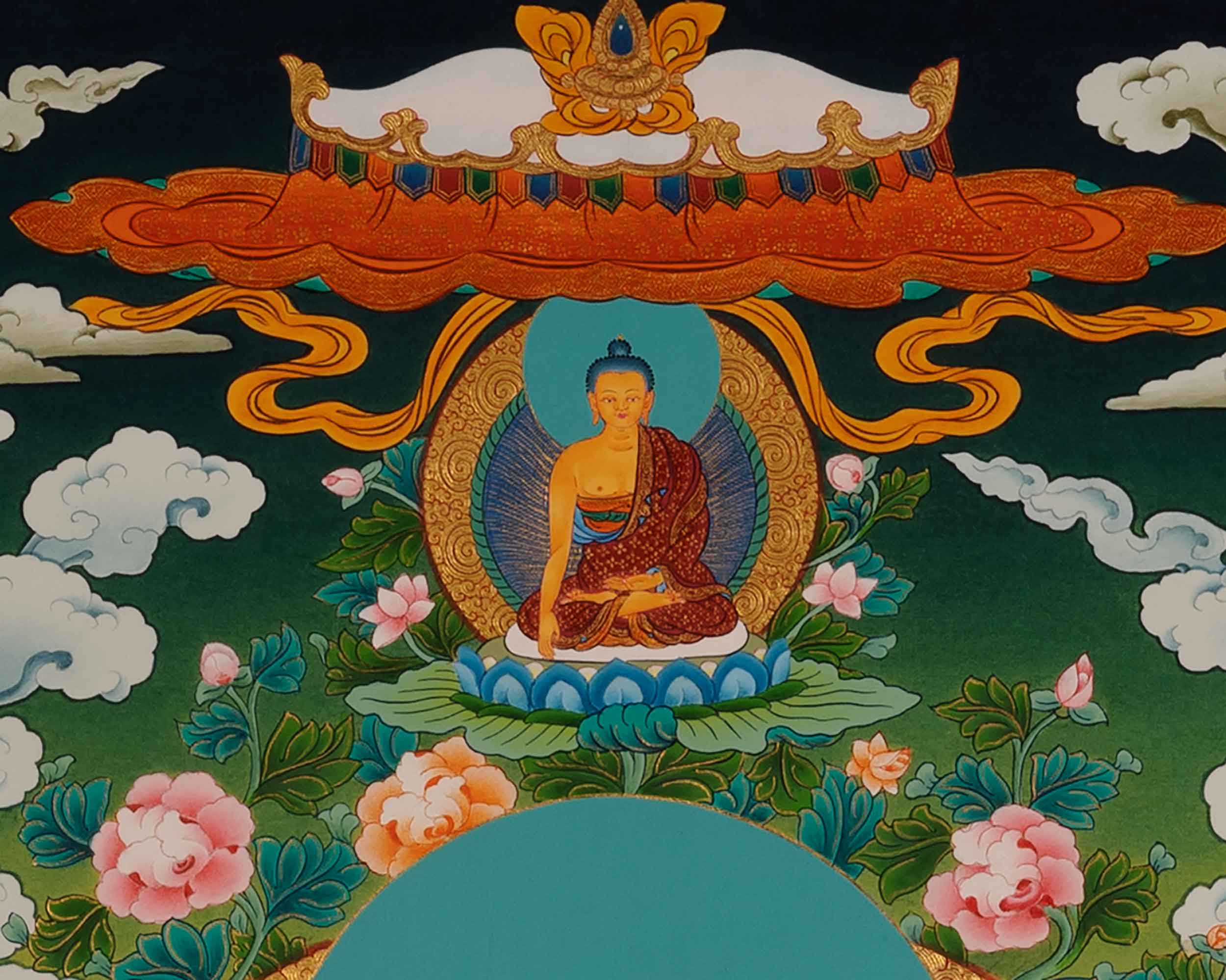 Buddha Siddhartha Gautama Thangka | Historical Buddha Thangka Painting