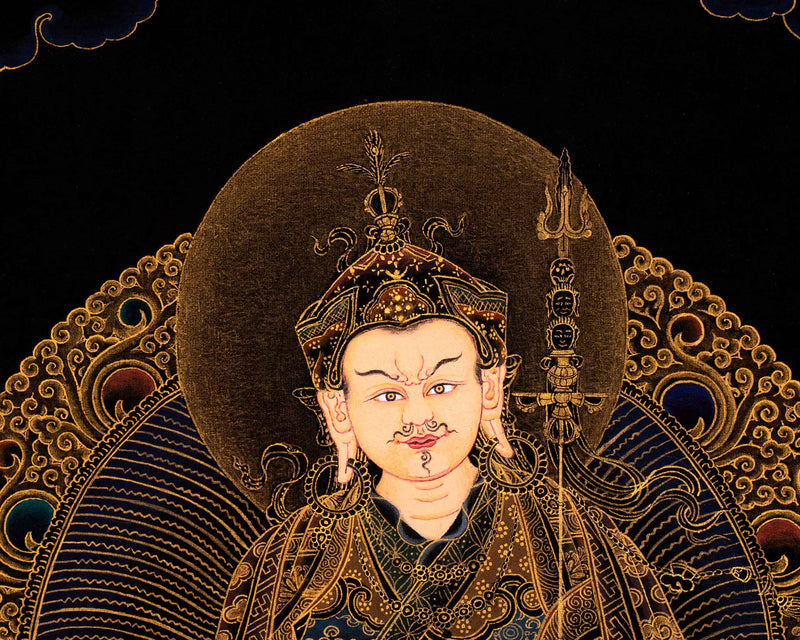 Guru Rinpoche Prayer Thangka | Himalayan Buddhist Sacred Art