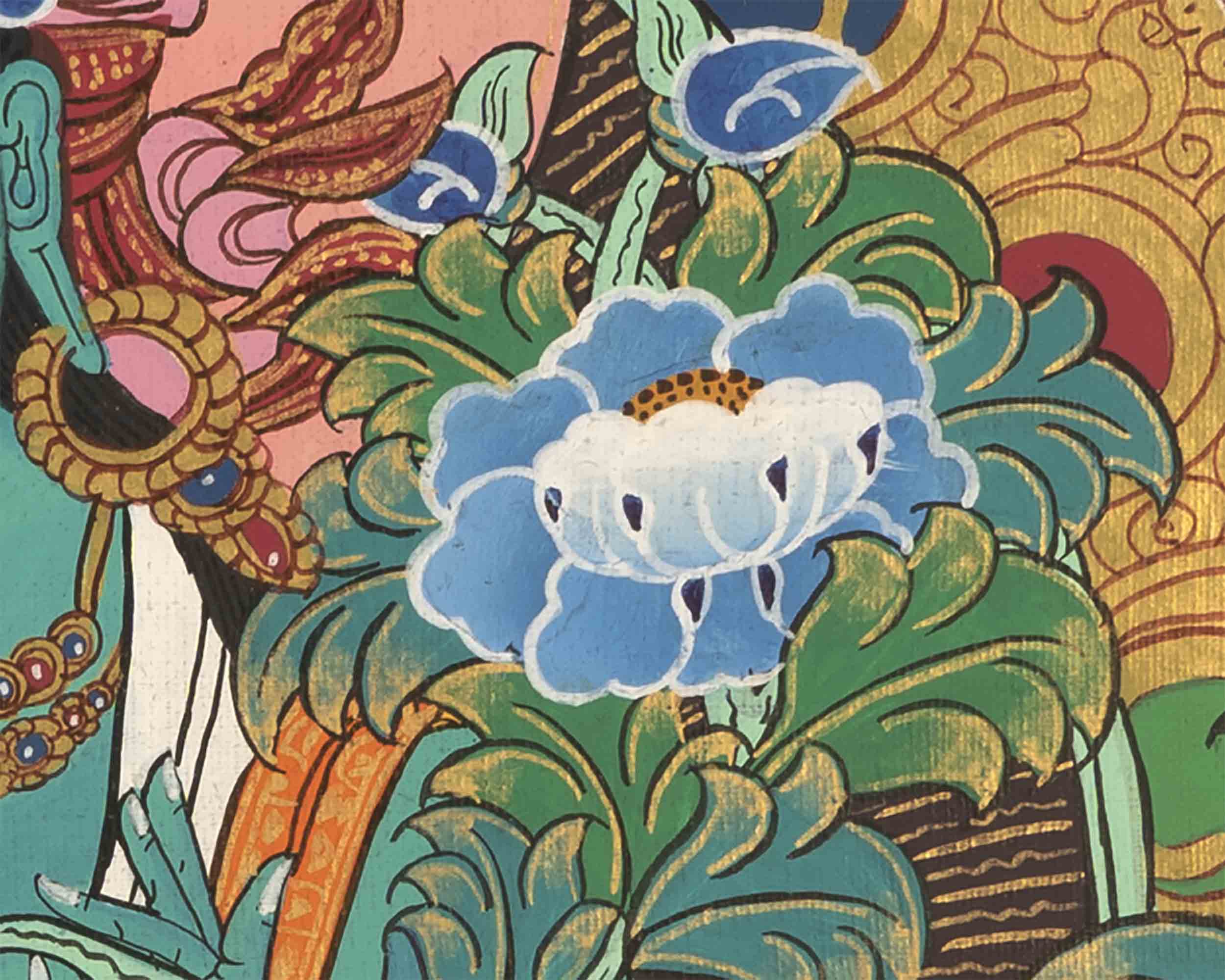 Green Tara Thangka | Religious Buddhist Art | Wall Hanging Painting