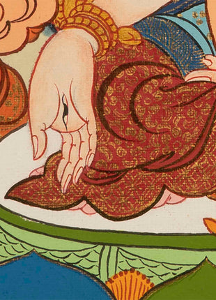 Handpainted  White Tara | Tibetan Buddhist Art