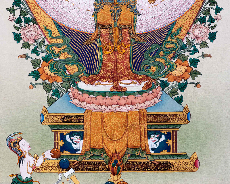1000 Armed Chenrezig Thangka | Sacred Art for Daily Practice