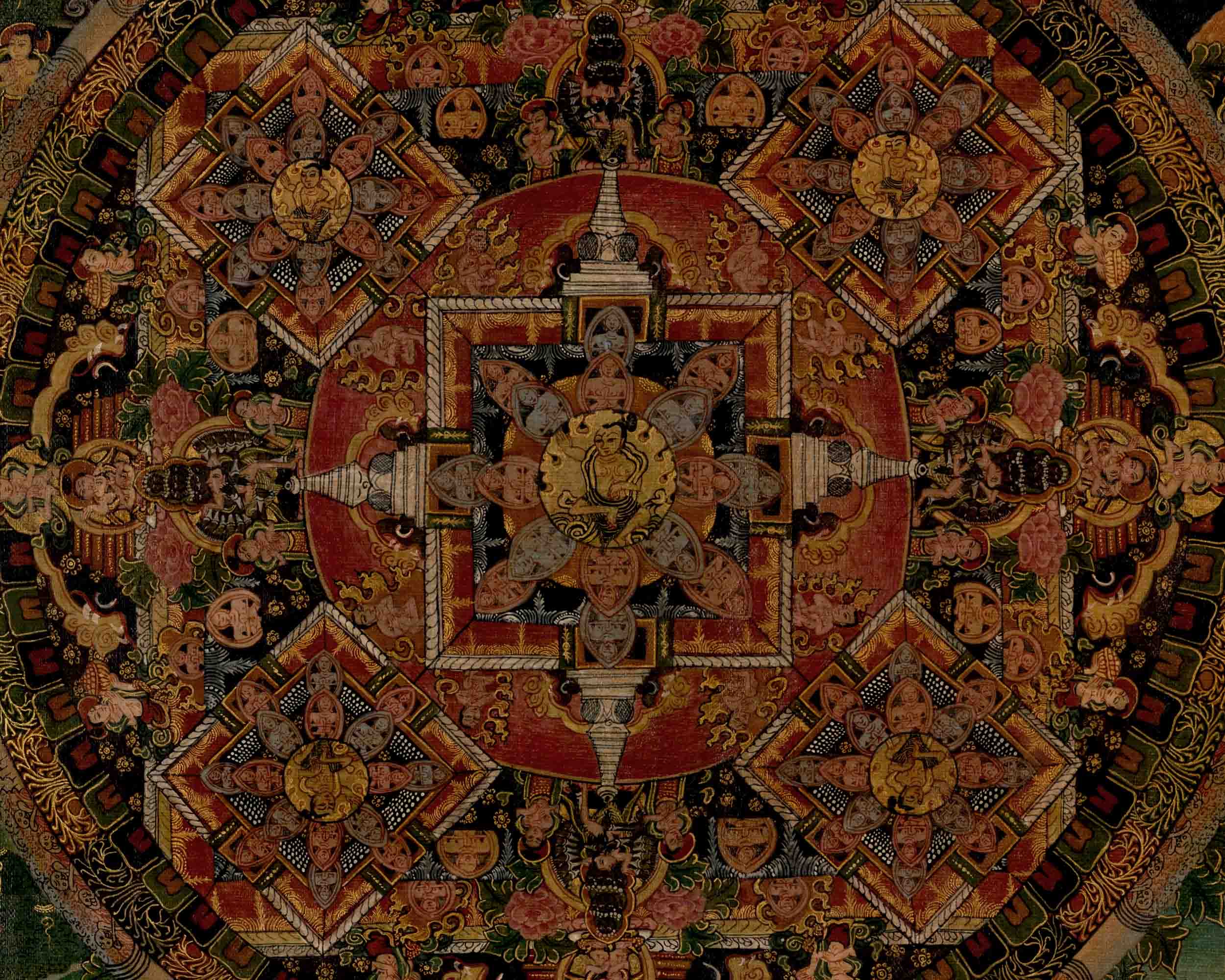 Vajravarahi Yogini Mandala | Traditional Tibetan Thangka | Wall Decors
