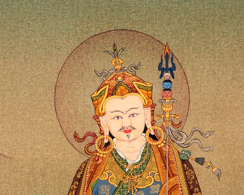 Guru Rinpoche | Hand Painted Tibetan Padmasambhava Thangka