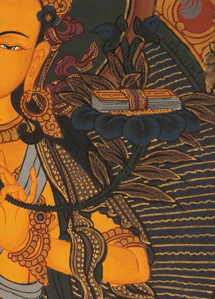 Bodhisattva Manjushree Thangka |  Hand Painted Thangka | Tibetan Art