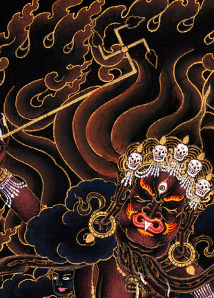 Ekajati Thangka | Tibetan Buddhist Painting | Hand Painted in 24K Gold