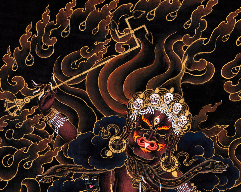 Ekajati Thangka | Tibetan Buddhist Painting | Hand Painted in 24K Gold