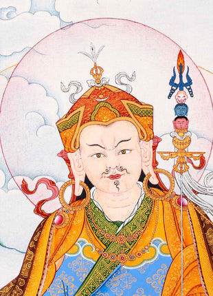 Guru Rinpoche Thangka | Traditionally Hand Painted Art