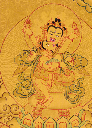 Full 24K Gold Dzambala Thangka | Art Painting