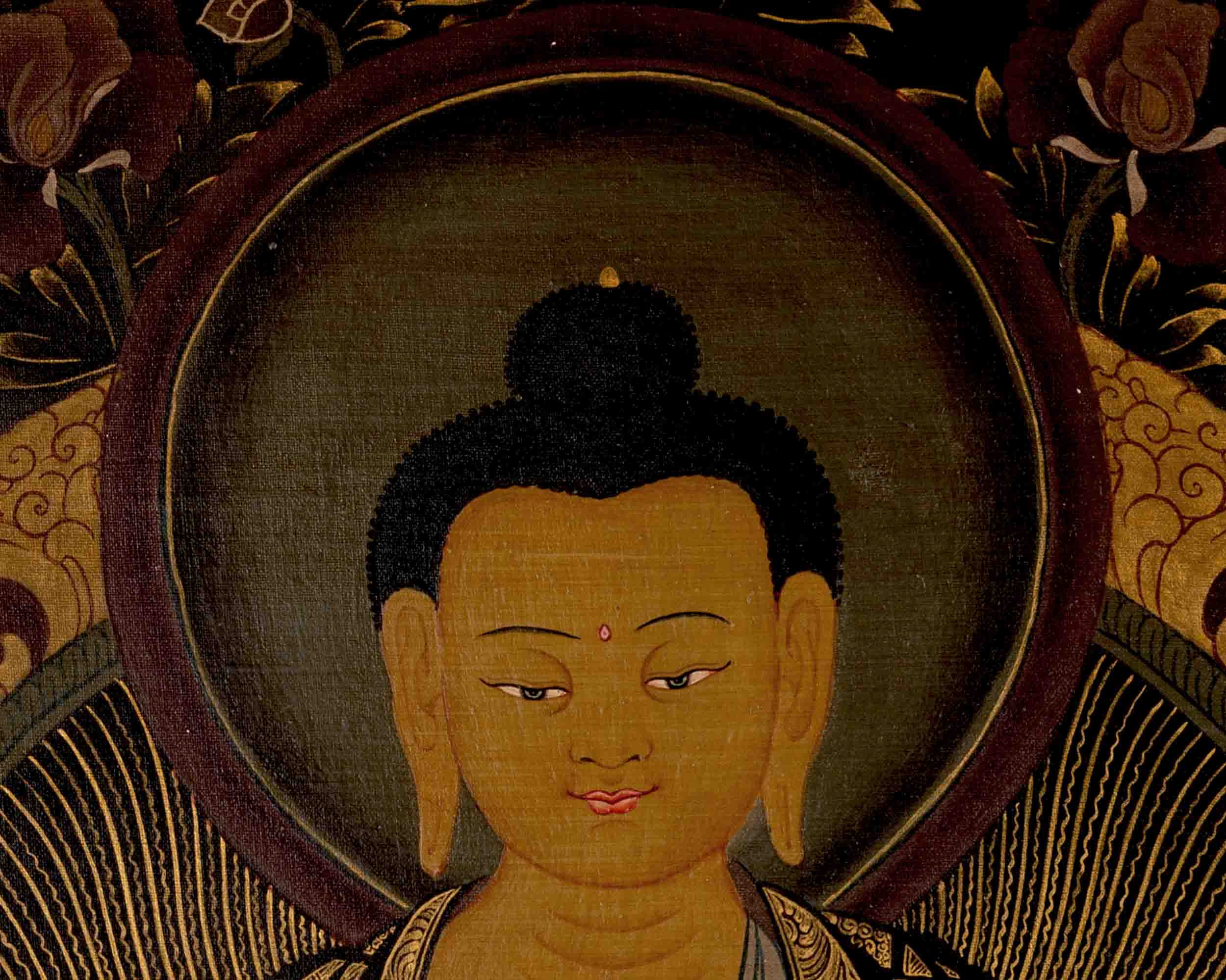 Shakyamuni Buddha Thangka | Religious Buddhist Art | Wall Decors
