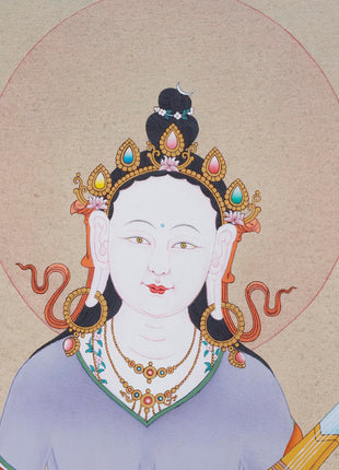 Saraswati Goddess | Deity Of Wisdom | Thangka Art