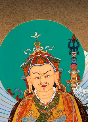 Wrathful Padmasambhava Thangka Painting | Himalayan Buddhist Art