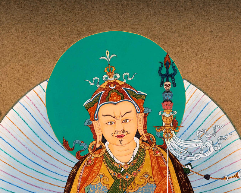 Wrathful Padmasambhava Thangka Painting | Himalayan Buddhist Art